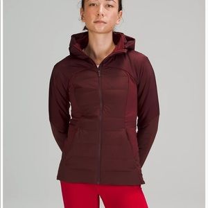 NWOT Lululemon down for it all jacket red merlot size 6